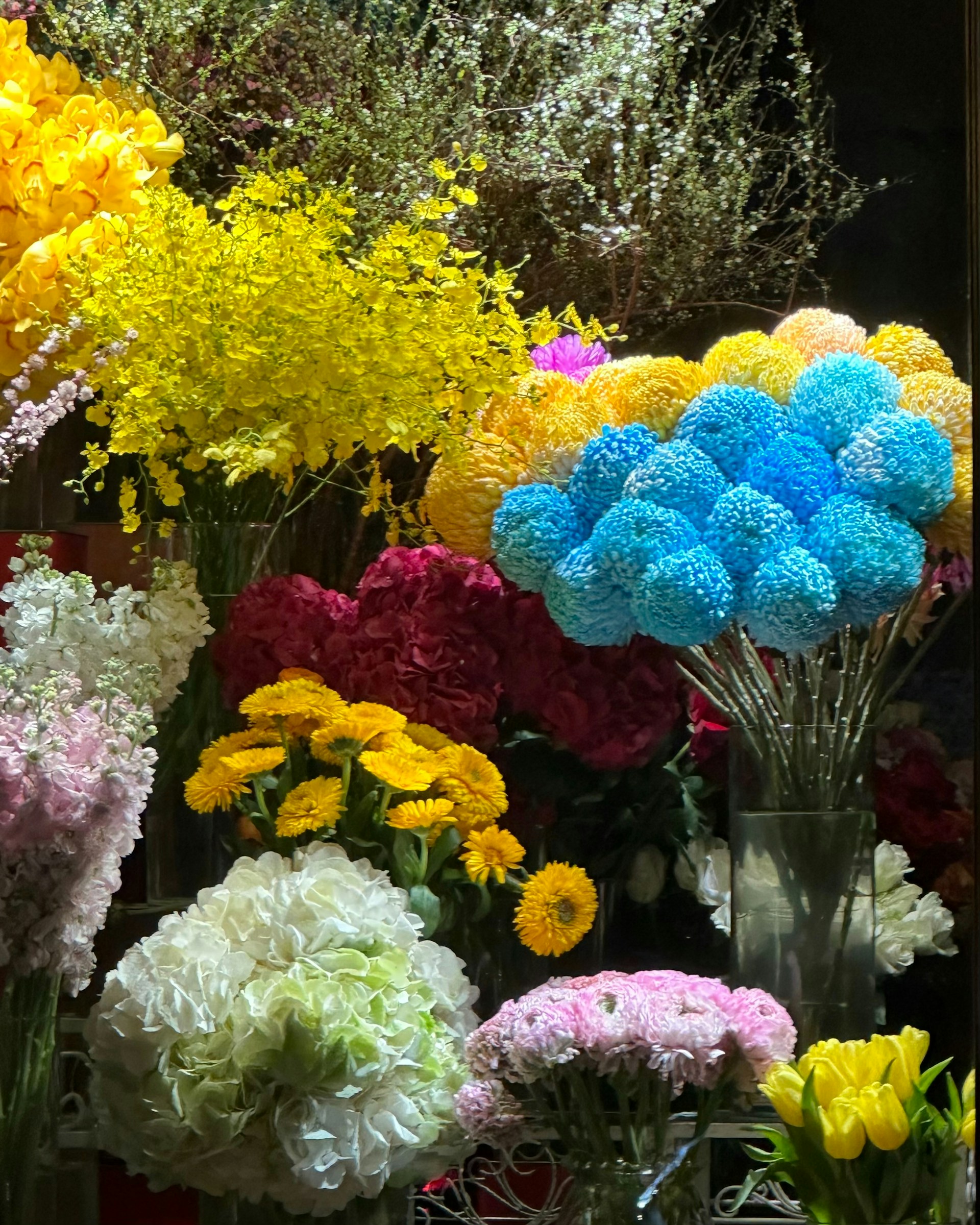 Floral arrangement outdoors